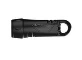 Princeton Tec AMP 1L outdoor lamp in black showing compact LED design with carabiner loop for camping